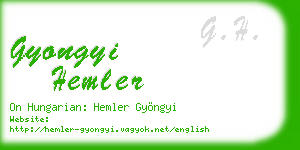 gyongyi hemler business card